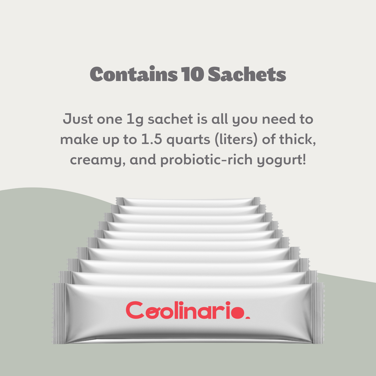 Coolinario Yogurt Starter Culture (10-Pack, 1g Sachets)