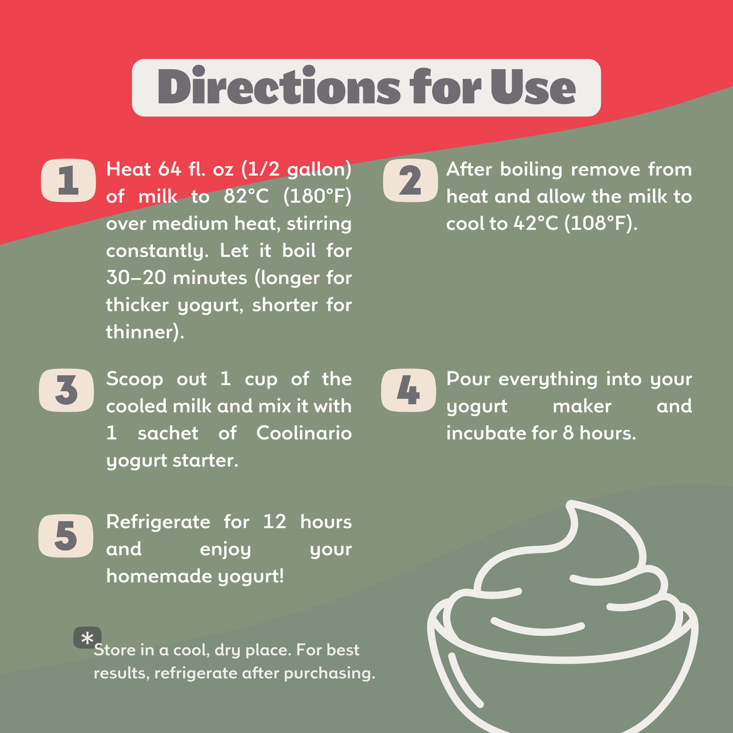 Coolinario Yogurt Starter Culture (10-Pack, 1g Sachets)