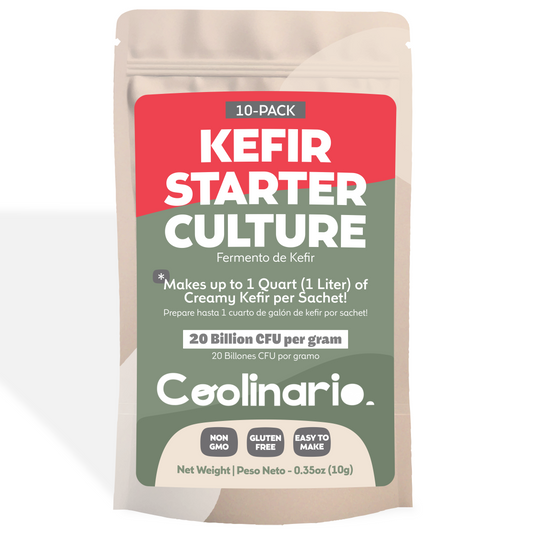 Coolinario Kefir Starter Culture (10-Pack, 1g Sachets)