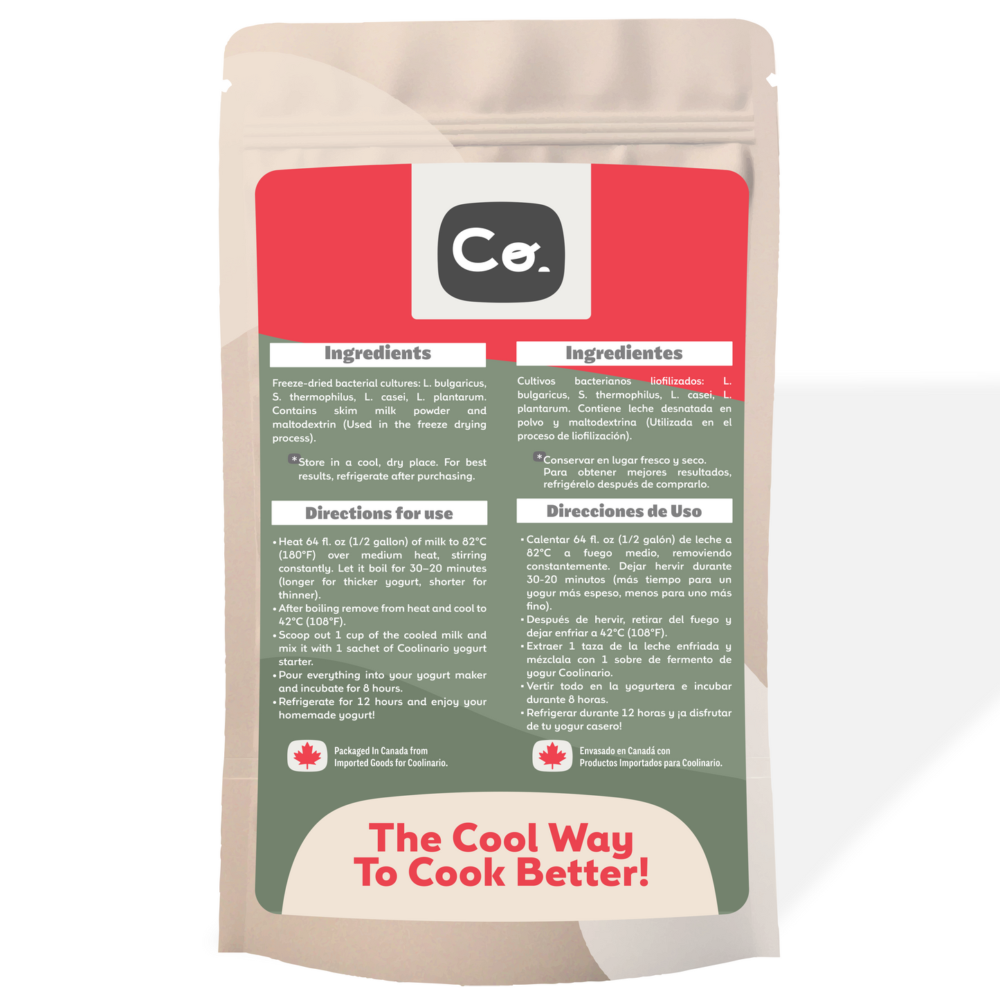 Coolinario Yogurt Starter Culture (10-Pack, 1g Sachets)